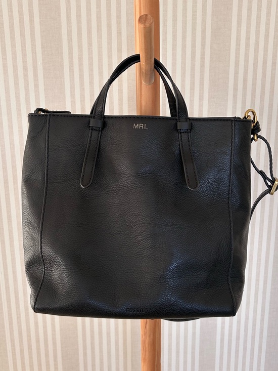 Fossil Handbags - Fossil Camilla Black 100% Leather Backpack 3-in-1 Convertible Bag
